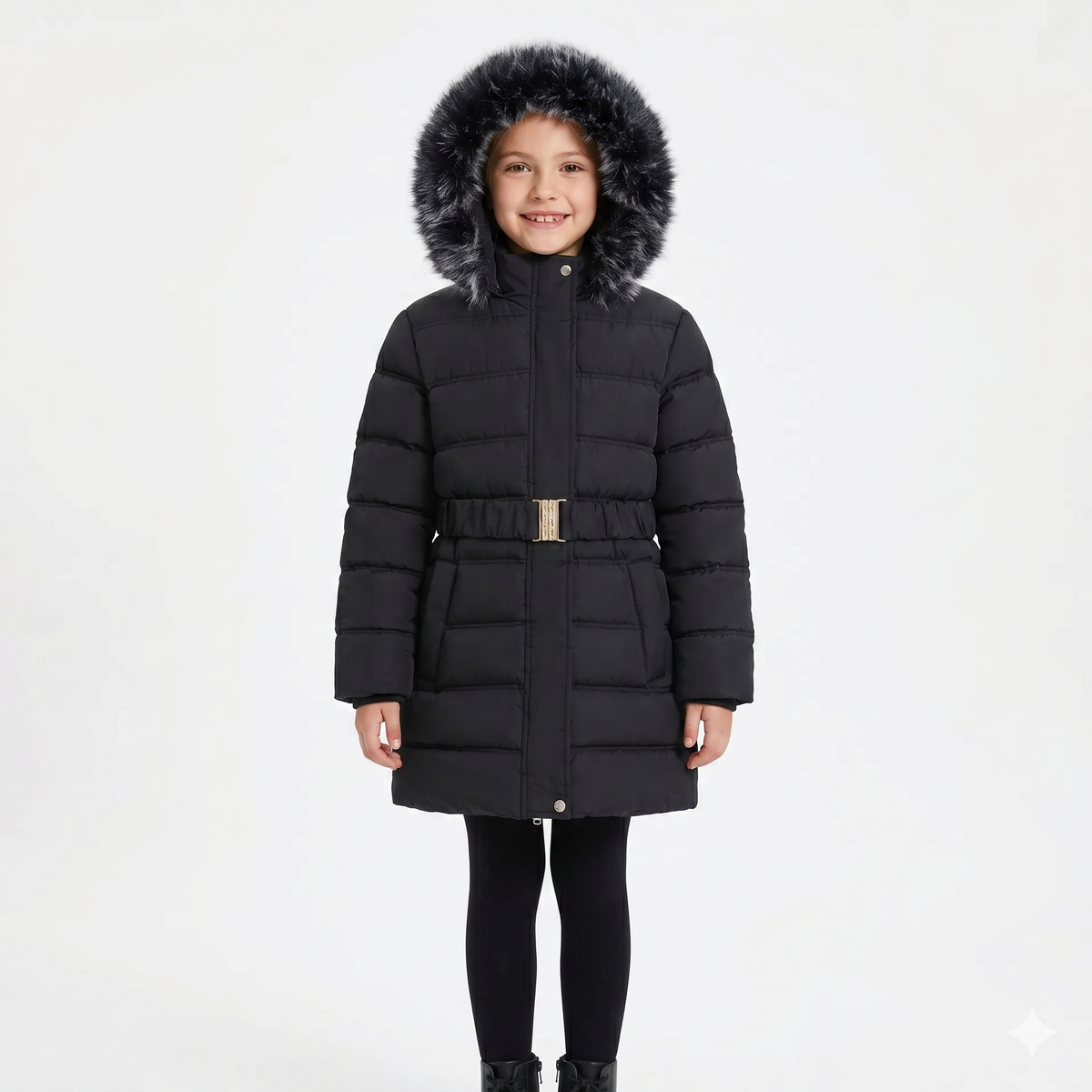 Enfant habillé d'une parka imperméable coupe-vent pour aller à l'école sous la pluie