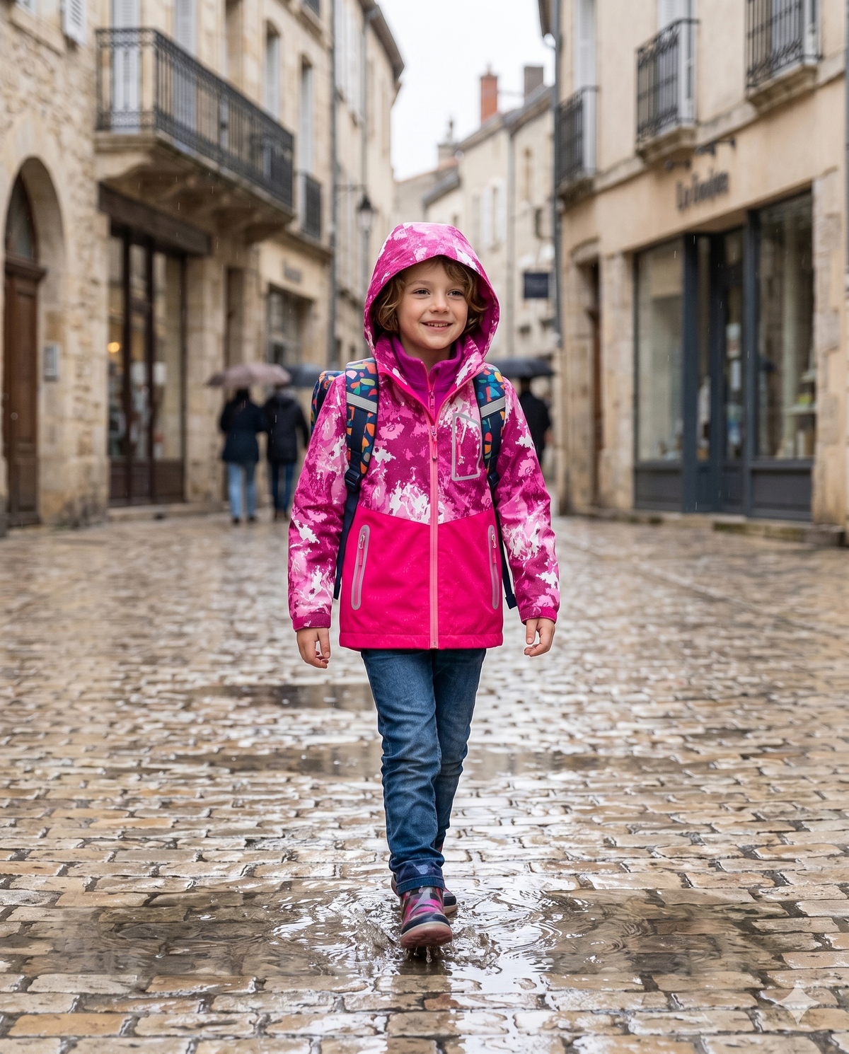 Parka enfant imperméable coupe-vent à capuche pour la rentrée scolaire