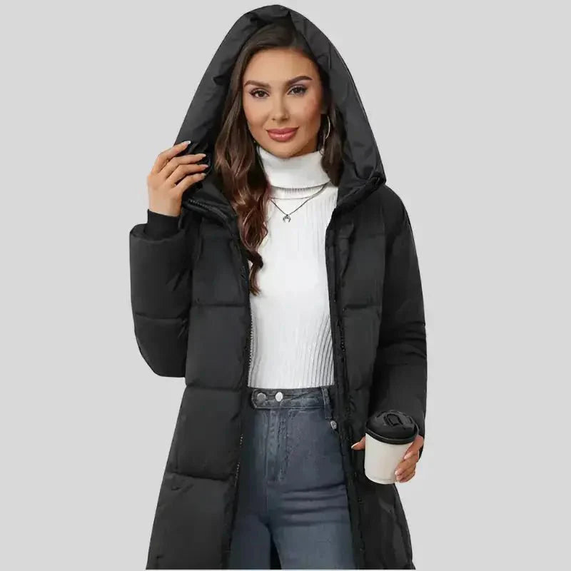 Parka noire femme longue matelassée – collection Boutique Parka Image
