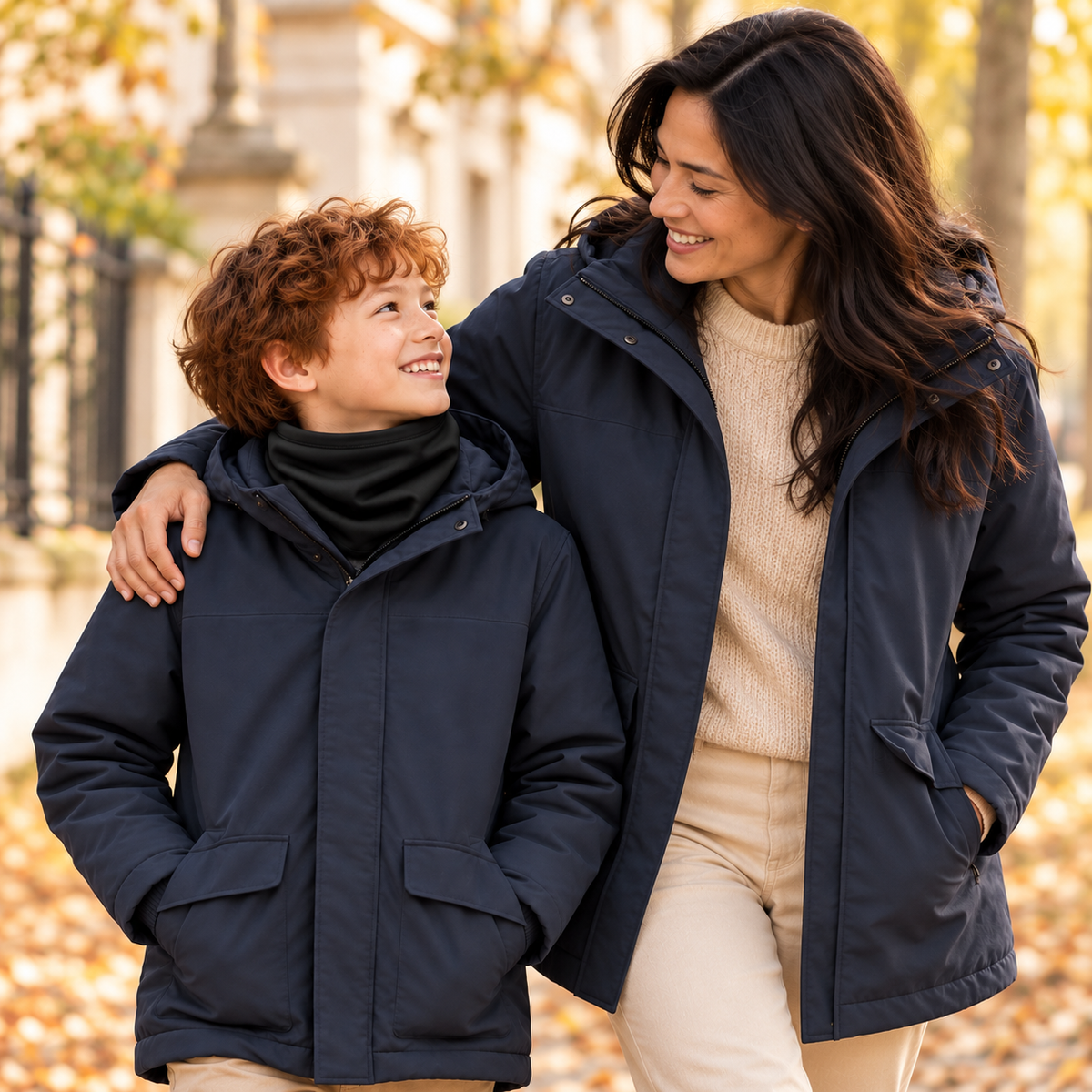 Tour de cou softshell enfant – Le Petit Souffle — mise en situation
