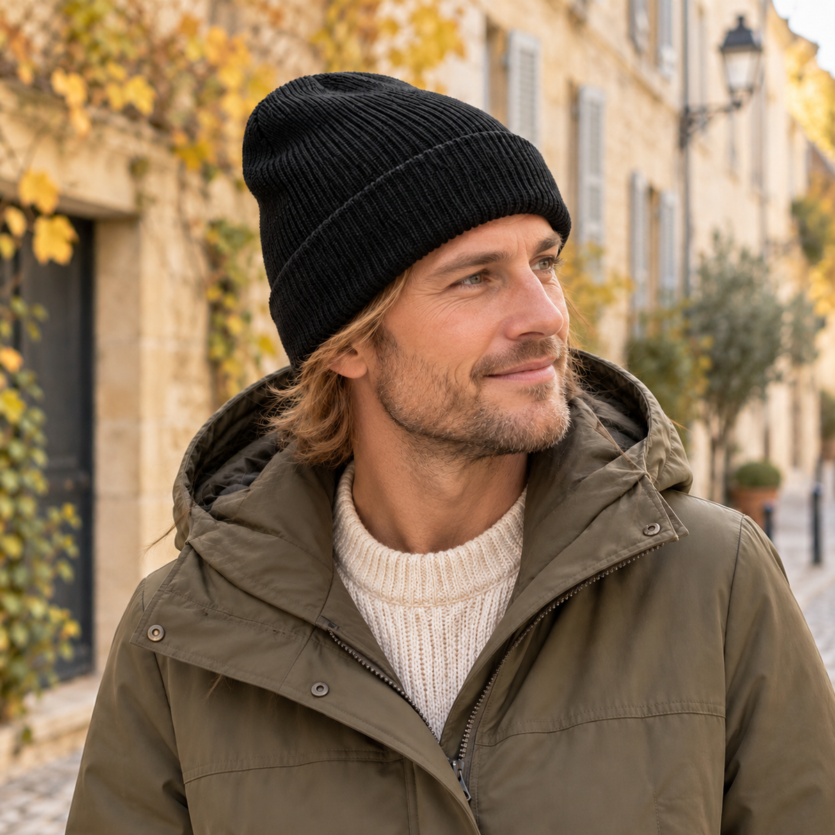 Bonnet en maille style vintage – L’Héritage — mise en situation